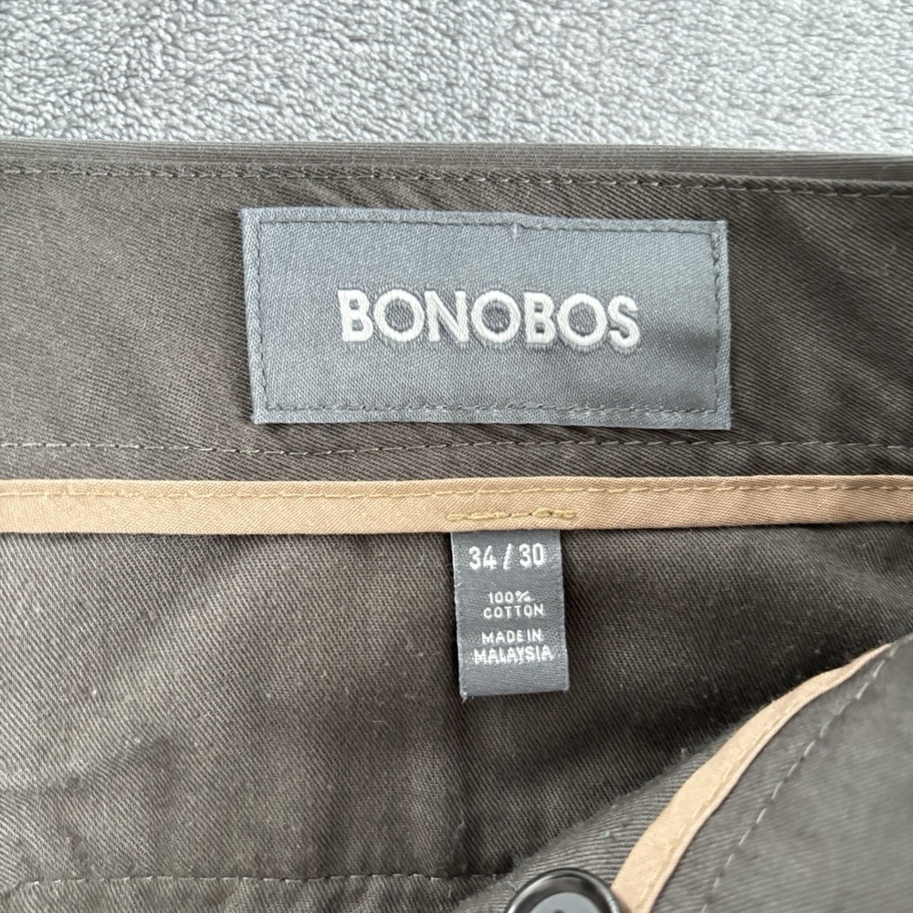 Bonobos Men's Dress Pants Khaki Gray Slacks Business Casual Work Trousers 34x30 - Picture 8 of 16